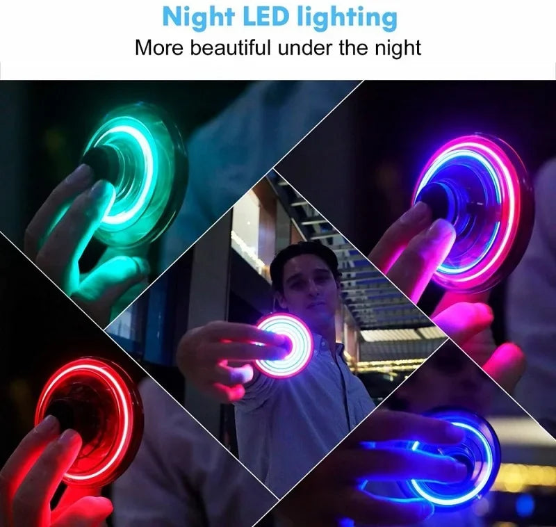 Flying UFO Spinner Toy - Magic Hand-Controlled Drone Ball with LED Lights