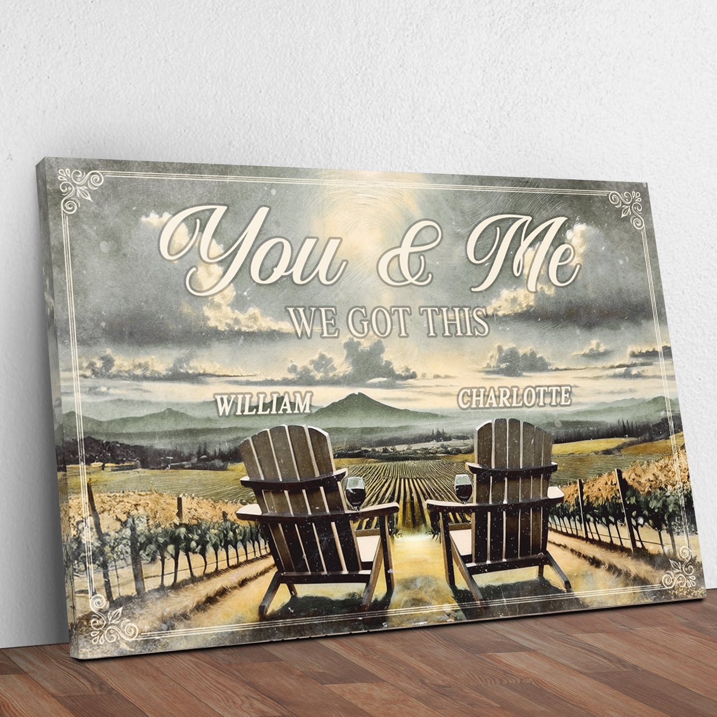Vineyard Themed We Got This Couple Sign