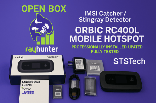 Open Box - RayHunter IMSI Catcher / Stingray Detector – Orbic RC400L Mobile Hotspot Professionally Installed • Updated • Fully Tested