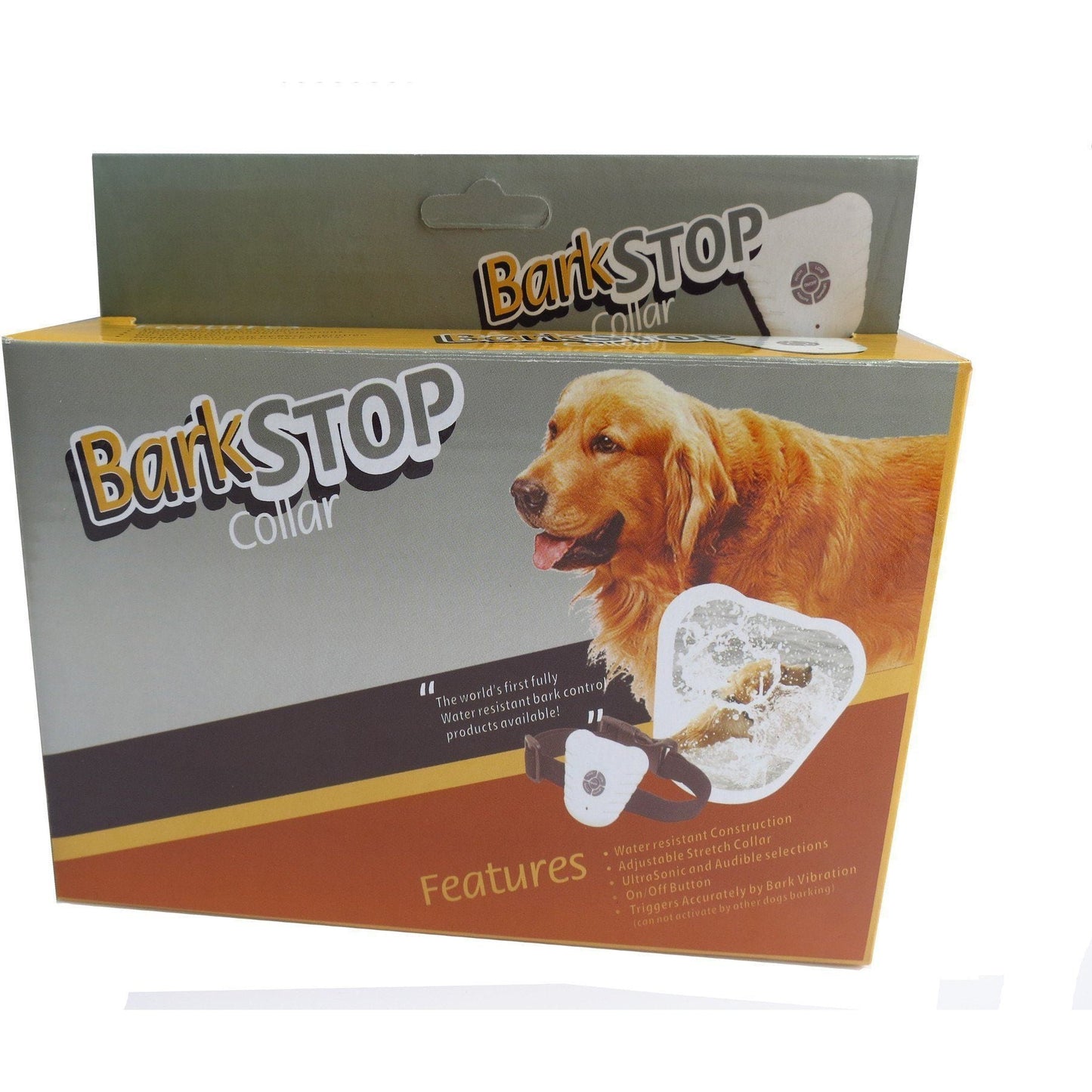 Pet Life ® Anti-Shock Ultrasonic Waterproof Safe Anti-Bark Training Dog Collar