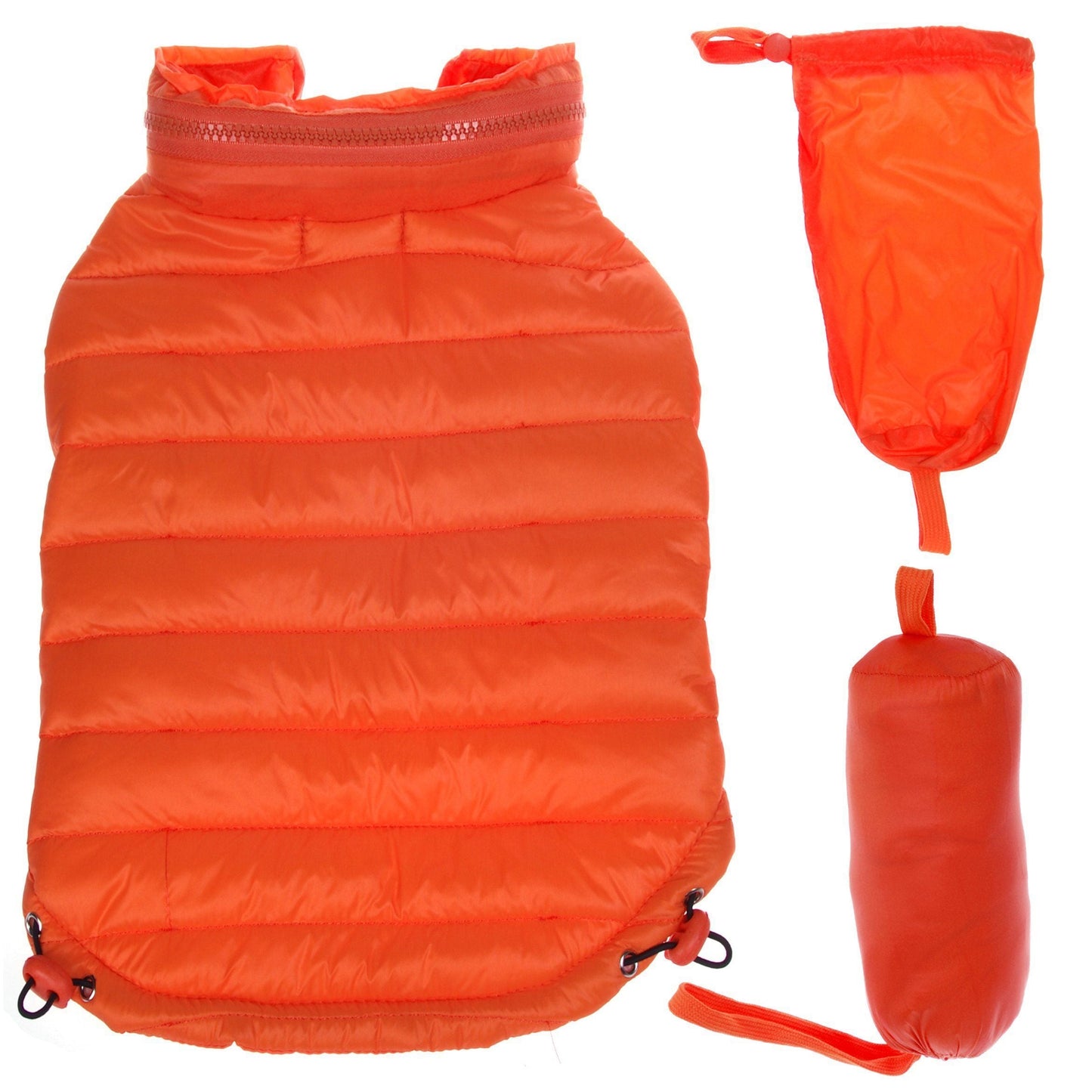 Pet Life ® Lightweight Adjustable and Collapsible 'Sporty Avalanche' Dog Coat w/ Pop-out Zippered Hood