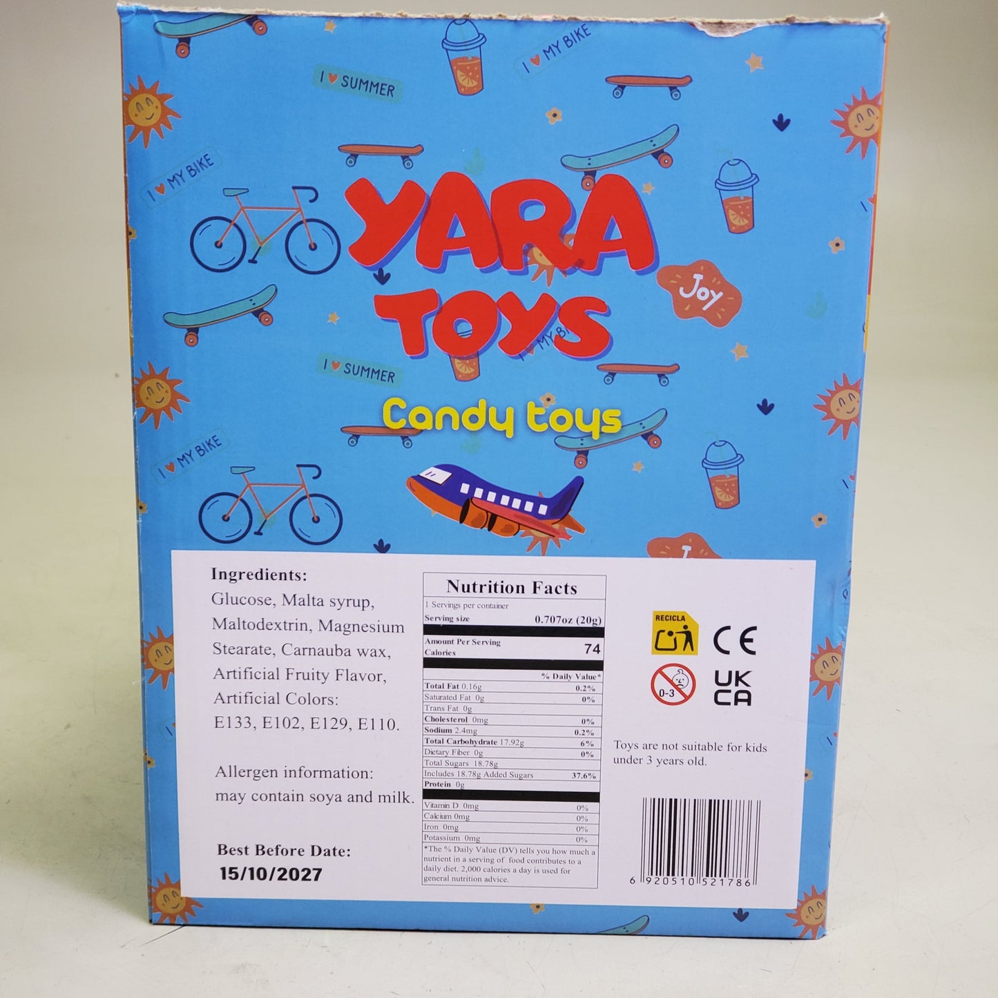 ZA@ YARA TOYS (12 Pack) Mixed Box Of Candy Toys 0.7 oz BB 10/27 (Random Variety) D
