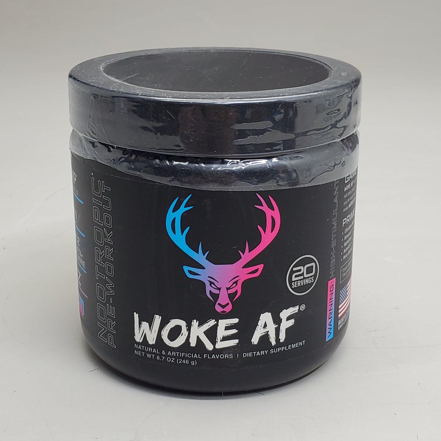 Bucked Up - Woke AF Nootropic Miami Pre-Workout 20 serv 8.7 oz BB 05/26