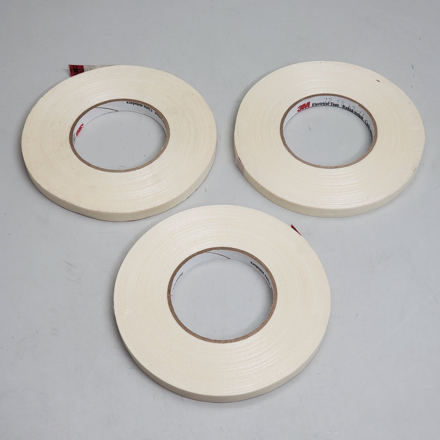 3M (3 Pack) Paper / Glass Cloth Electrical Tape 1/2" x 66' Tan