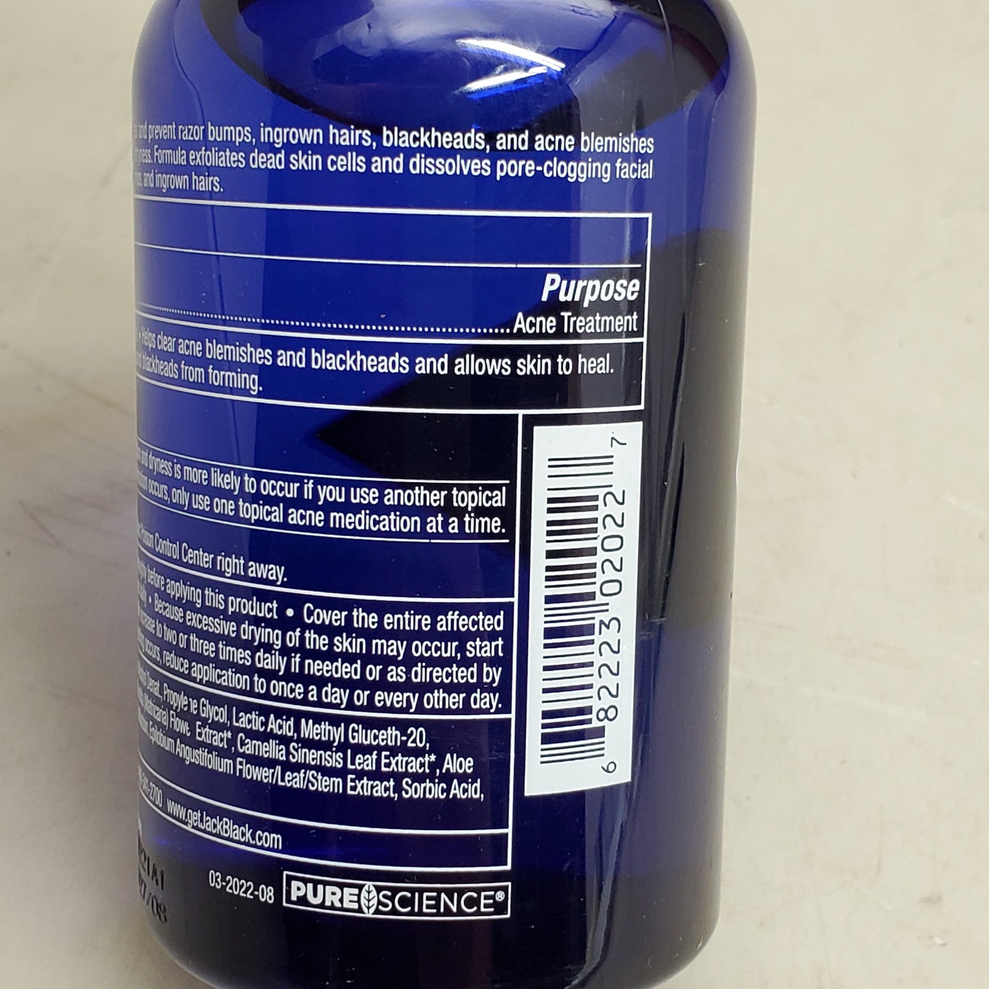 JACK BLACK Bump Fix Acne, Razor & Ingrown Hair Solution 6 Fl Oz BB 08/27