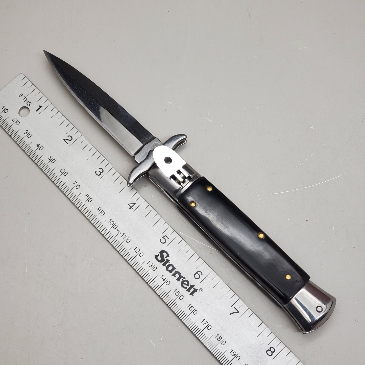 ZA@ ARMED FORCE TACTICAL 8” Handcrafted OTF Pocket Knife – Black ST-11BP