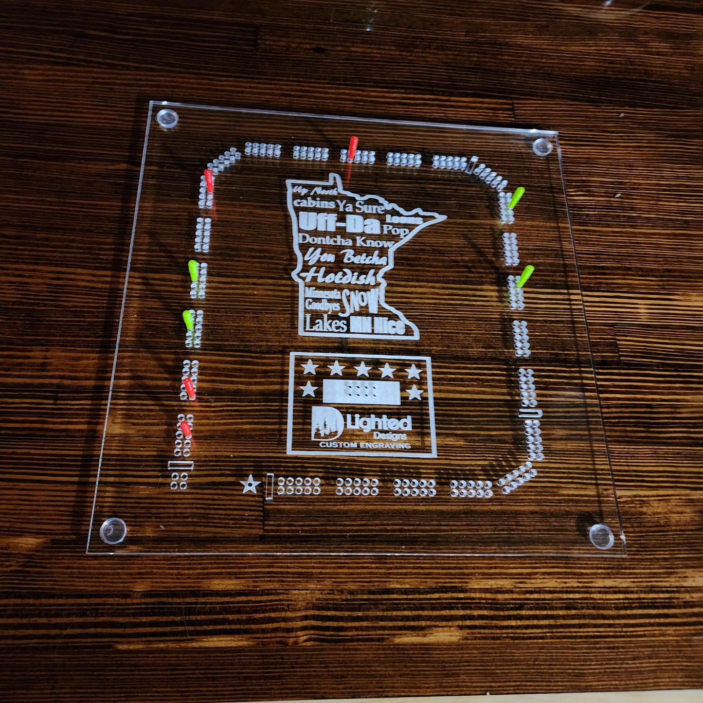 MN quotes cribbage board