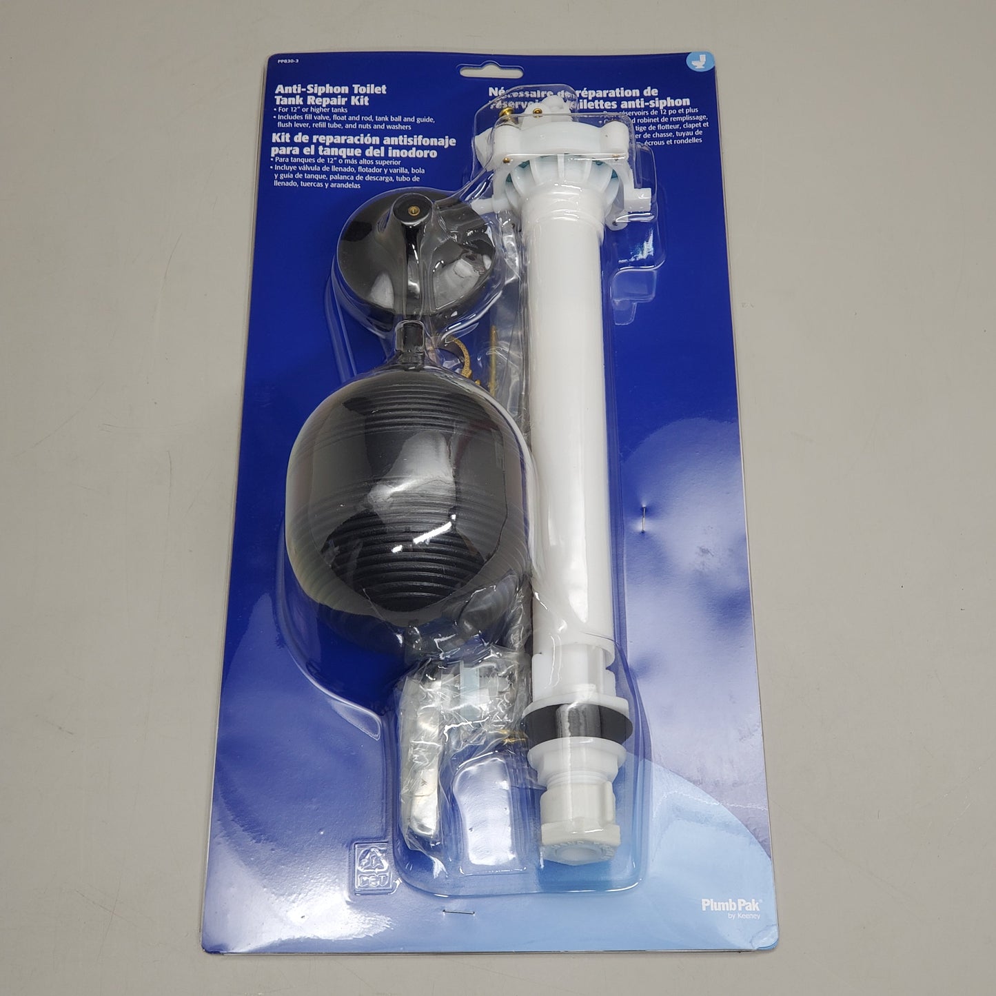 KEENEY Plumb Pak Anti-Siphon Toilet Tank Repair Kit For 12" Or Higher Tanks PP830-3