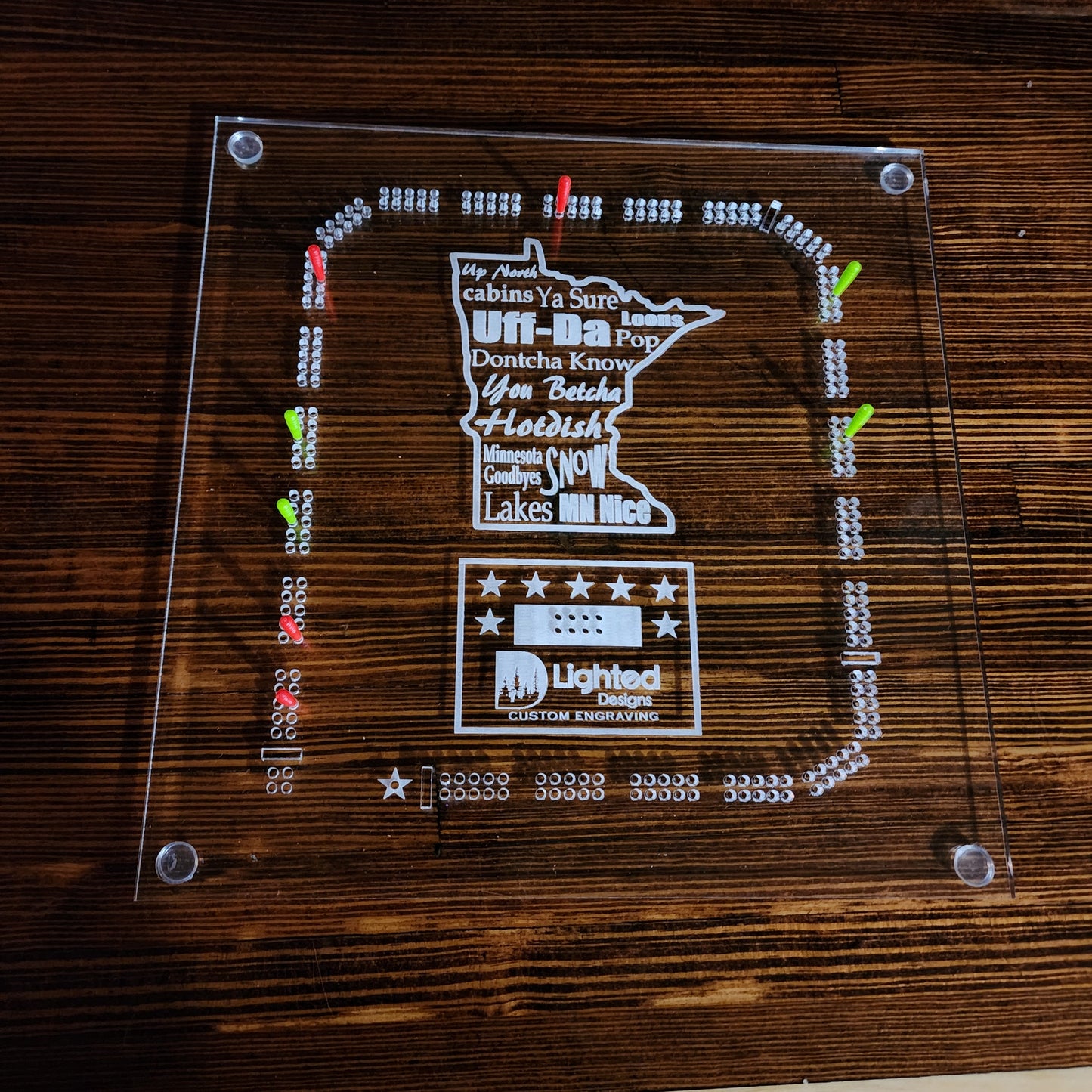 MN quotes cribbage board