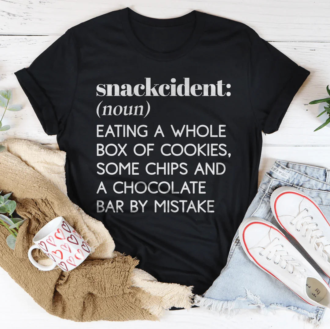 Snackcident Noun Eating A Whole Box Of Cookies Tee