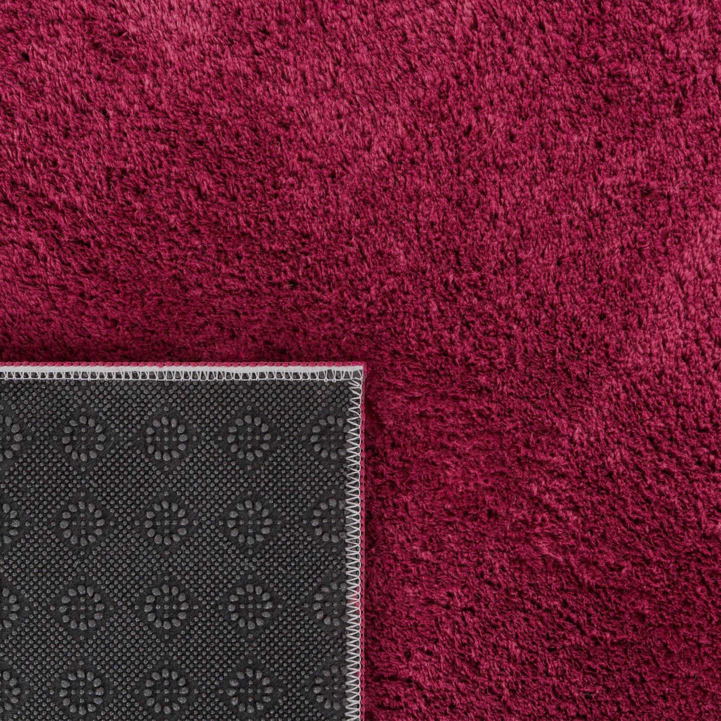 Soft Area Rug with Anti-Slip Backing Washable - Red