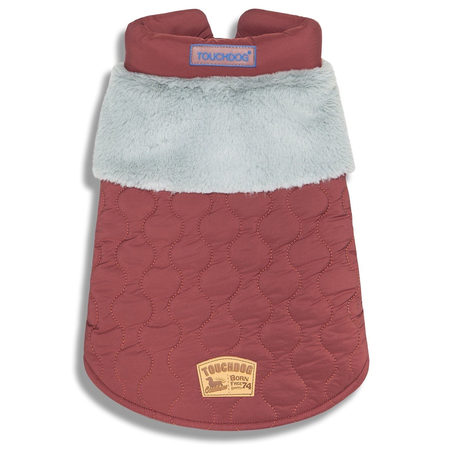 Touchdog 'Furrost-Bite' Fur and Fleece Designer Fashion Dog Jacket
