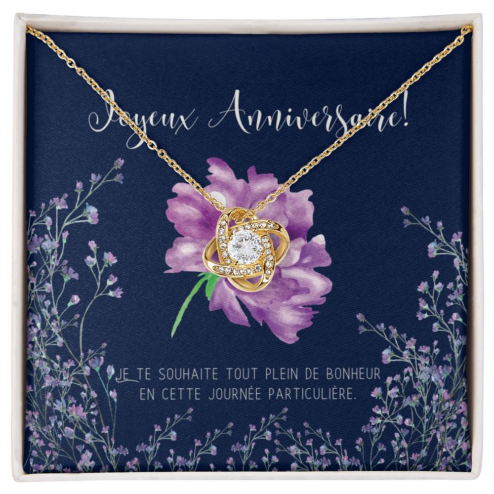Joyeux Anniversaire Necklace | Personalized Birthday Gift | Birthday Necklace for French Mother | Birthday Necklace for French Girl Friend