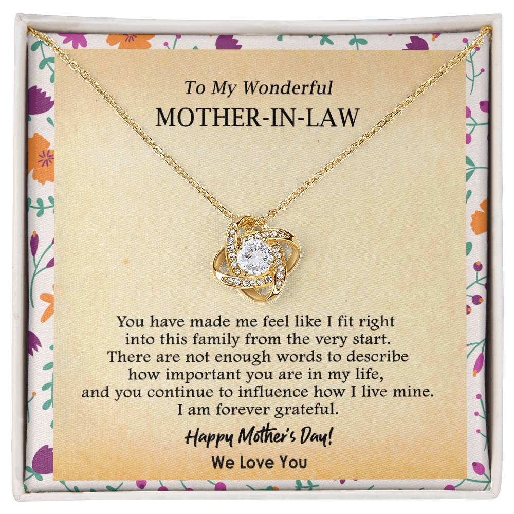 (Almost Gone) Gift for Mother-In-Law - Not Enough Words - Love Knot
