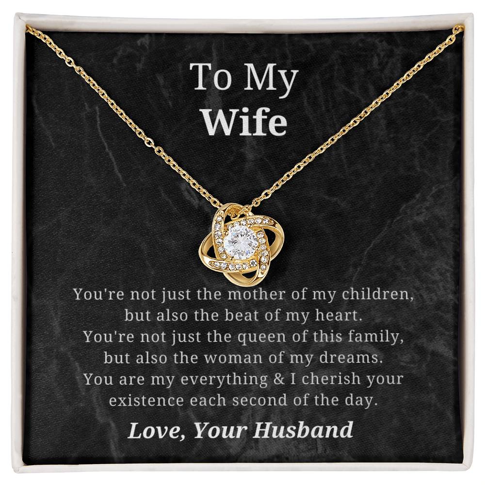 To My Wife Mother of My Children Love Knot Necklace