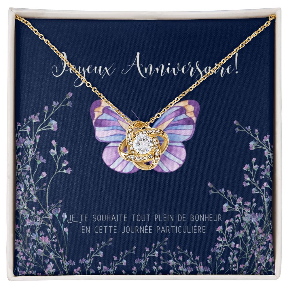 Joyeux Anniversaire Necklace | Personalized Birthday Gift | Birthday Necklace for French Mother | Birthday Necklace for French Girl Friend