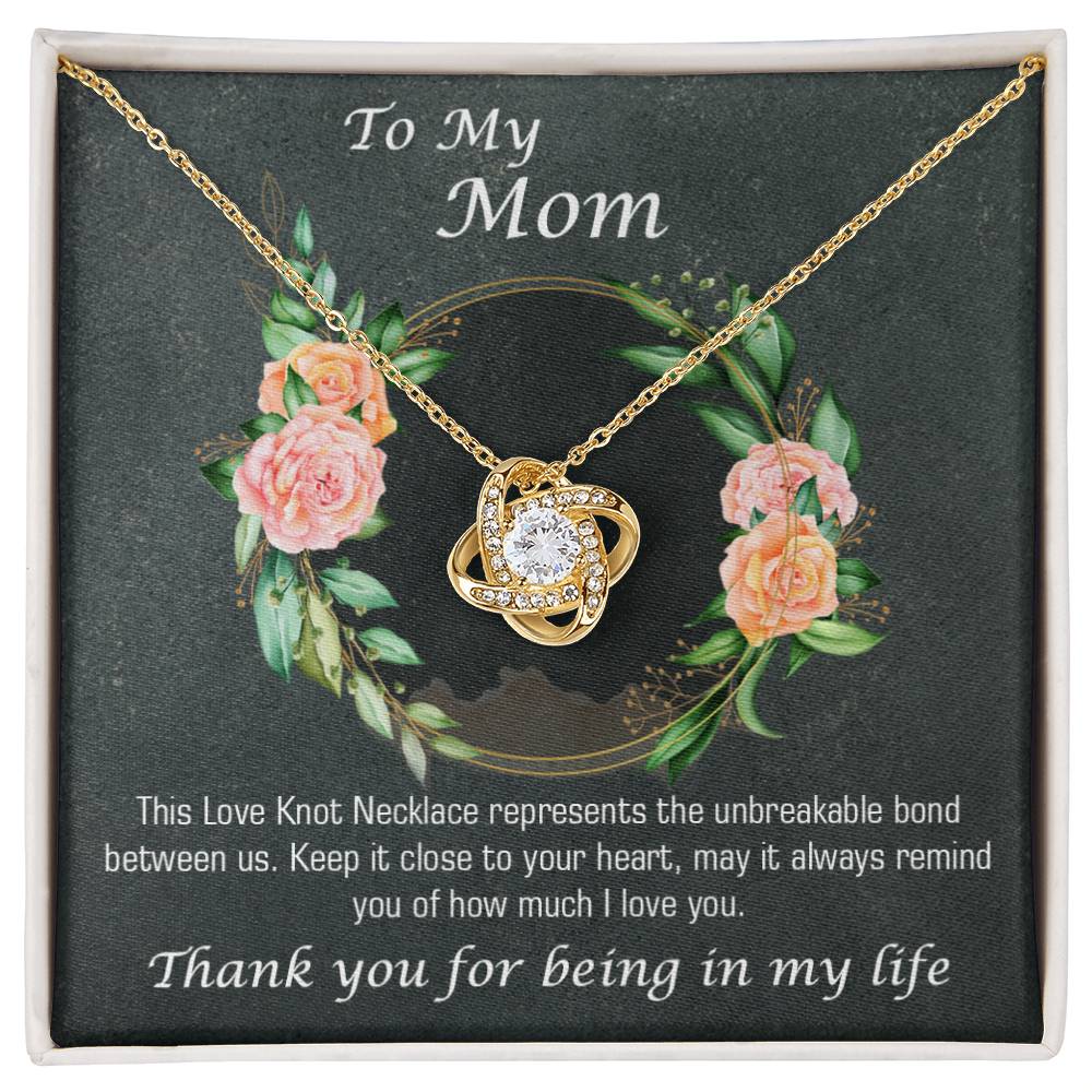 To My Mom - Gratitude - Love Knot Necklace