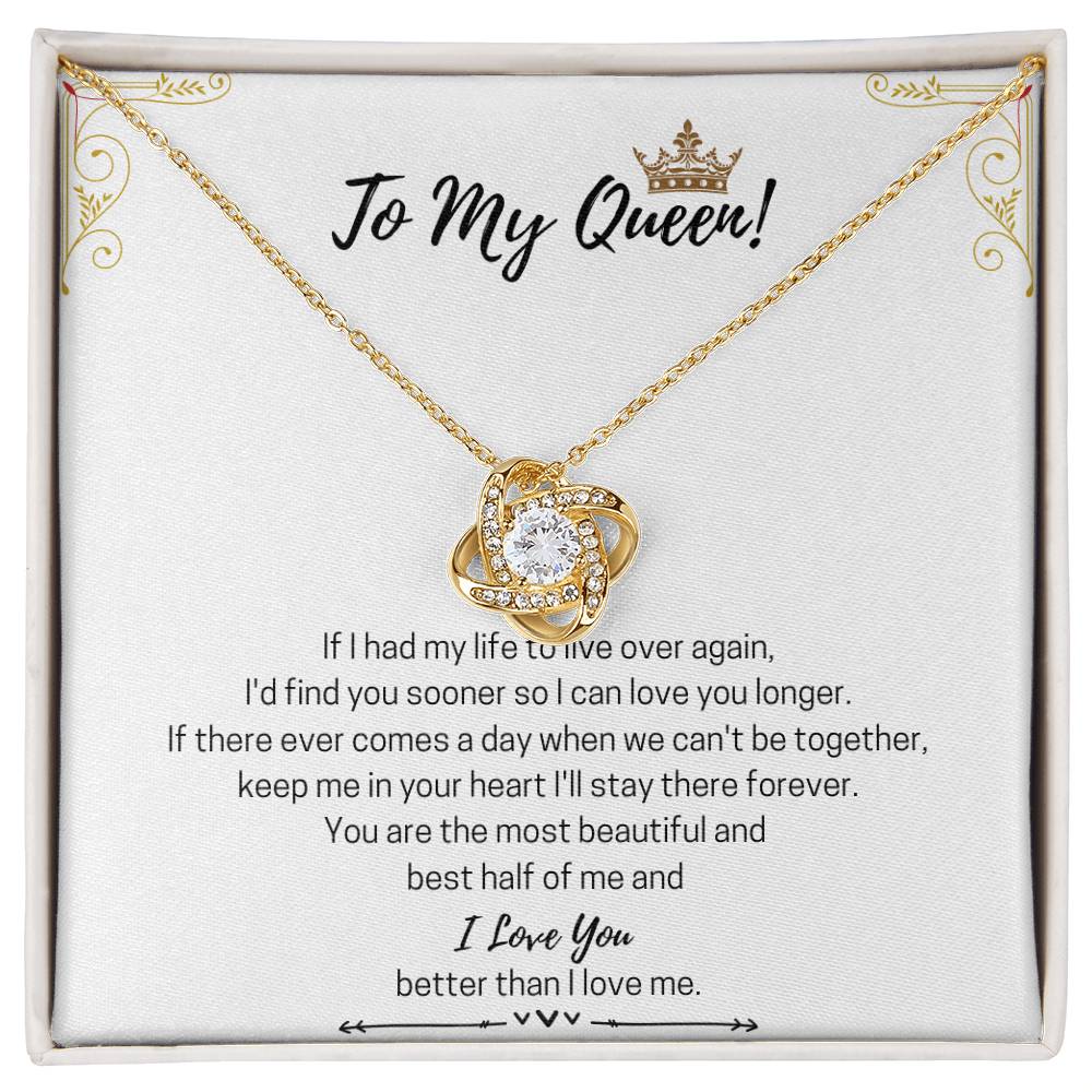 To My Queen - Loveknot Necklace