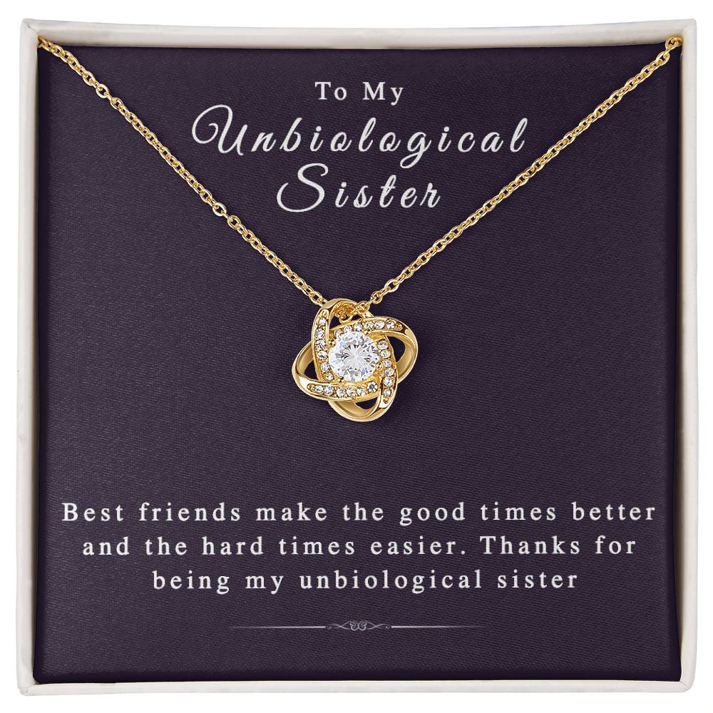 Unbiological Sister - Friendship Knot Necklace - the Perfect Gift for Bffs (Almost Sold Out)