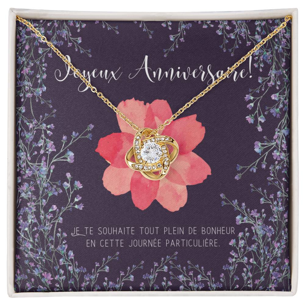 Joyeux Anniversaire Necklace | Personalized Birthday Gift | Birthday Necklace for French