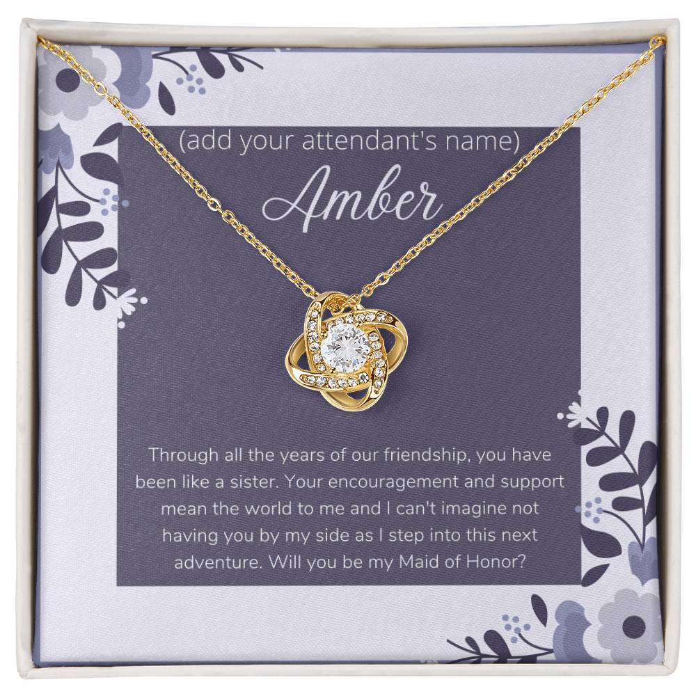 Customizable Maid of Honor Gift Card