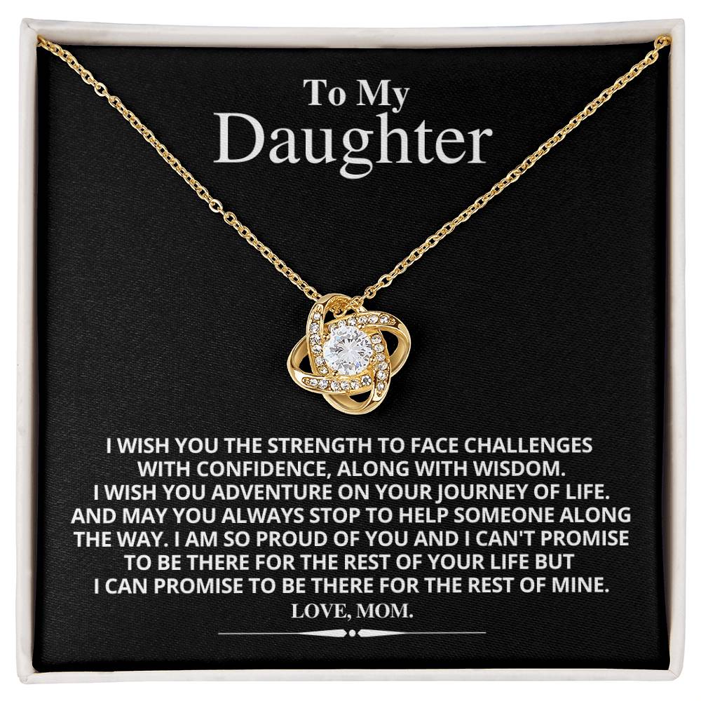To My Daughter - Love Knot Necklace - From Mom