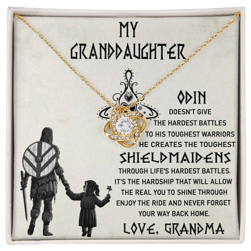 Shieldmaiden Love Knot Necklace for Granddaughter - From Grandma