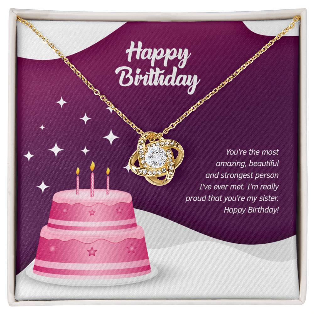 (Birthday Edition) Proud Sister's Admiration - Love Knot Necklace