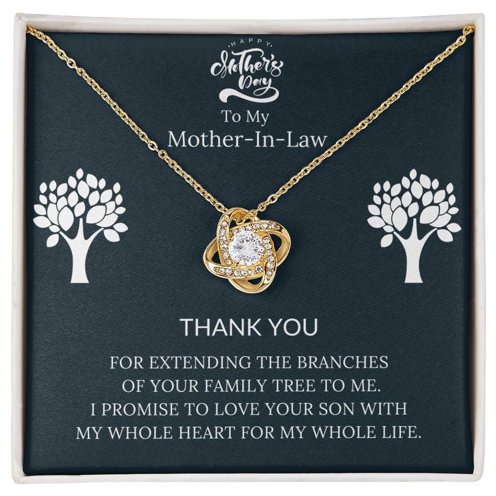 Mother’s Day - to My Mother-In-Law - Family Tree - Love Knot Necklace