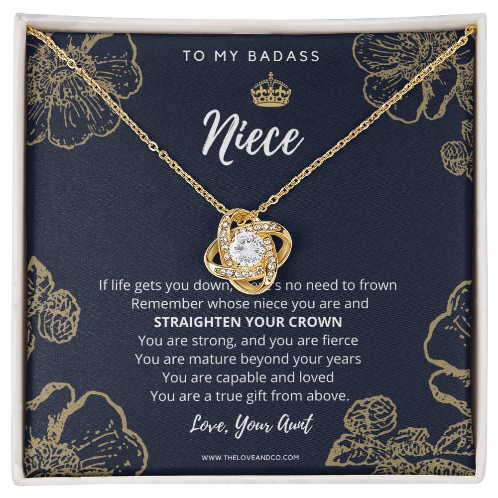 To My Badass Niece Love Your Aunt Necklace