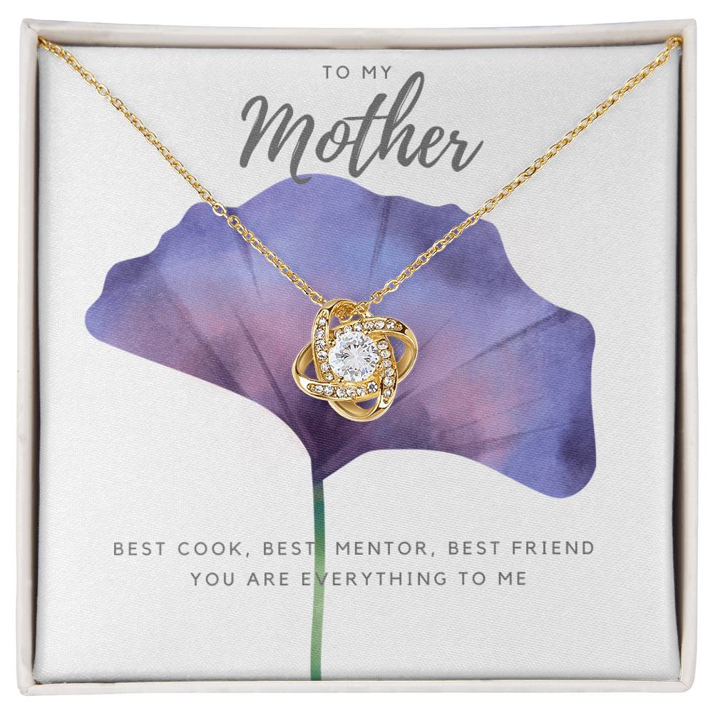 To My Mother Necklace - Purple Flower