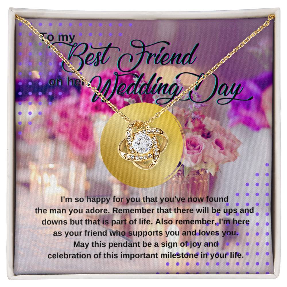 Wedding Gift for Bride, Best Friend Gift on Her Wedding Day, Best Friend to Bride Gift, Friend of the Bride Necklace, Bride Jewelry for Wedding Day