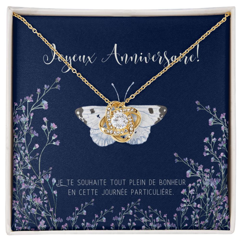 Joyeux Anniversaire Necklace | Personalized Birthday Gift | Birthday Necklace for French Mother | Birthday Necklace for French Girl Friend