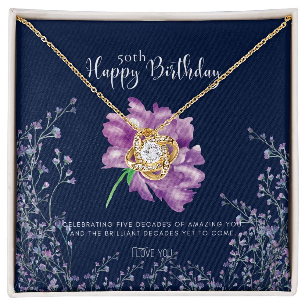 50th Birthday Gifts for Women | Necklace for Her | 5 Decade Jewelry | 50 Years Old | Best Friend Gift | 50th Birthday Gift Necklace | Birthday Gift | Jewelry Gift for Her