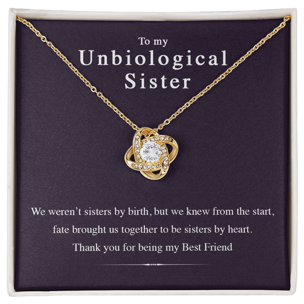 Unbiological Sister - Friendship Knot Necklace - the Perfect Gift Your Best Friend (Almost Sold Out)