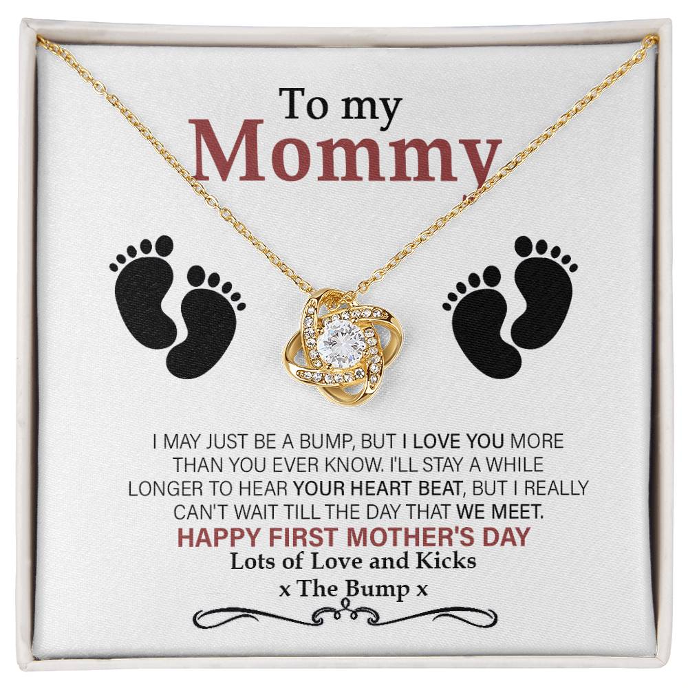 To My Mommy - From Bump - Pregnancy Gift for First Time Mom - Mother's Day Gift - Luxury Necklace