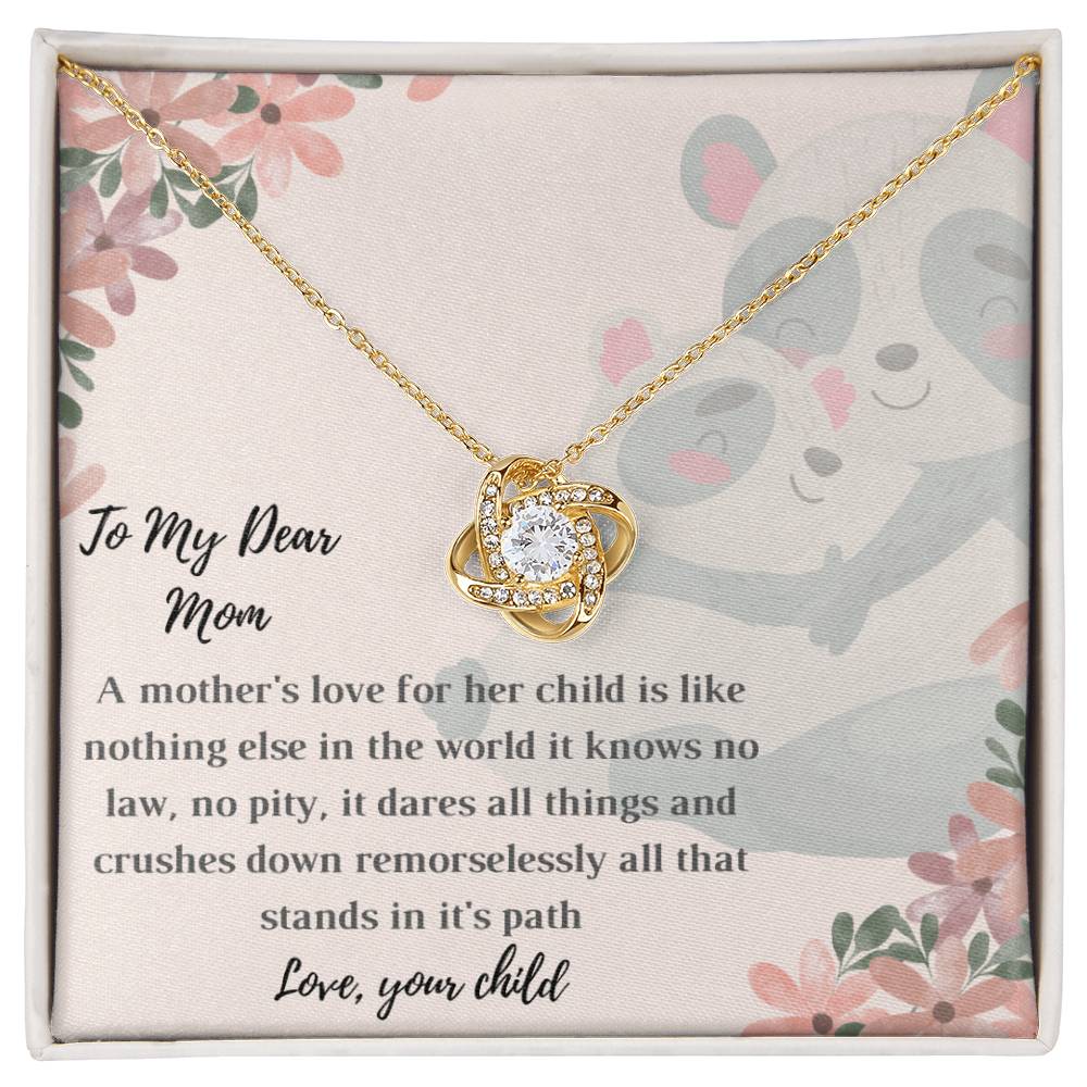 Interlocking Hearts Necklace With Card