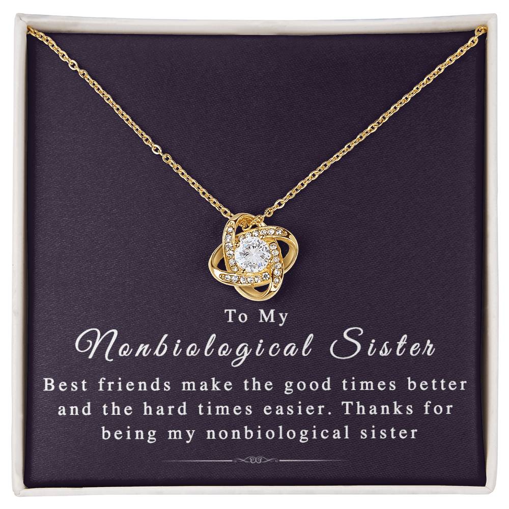 Nonbiological Sister - Friendship Knot Necklace - the Perfect Gift for Bffs (Almost Sold Out)