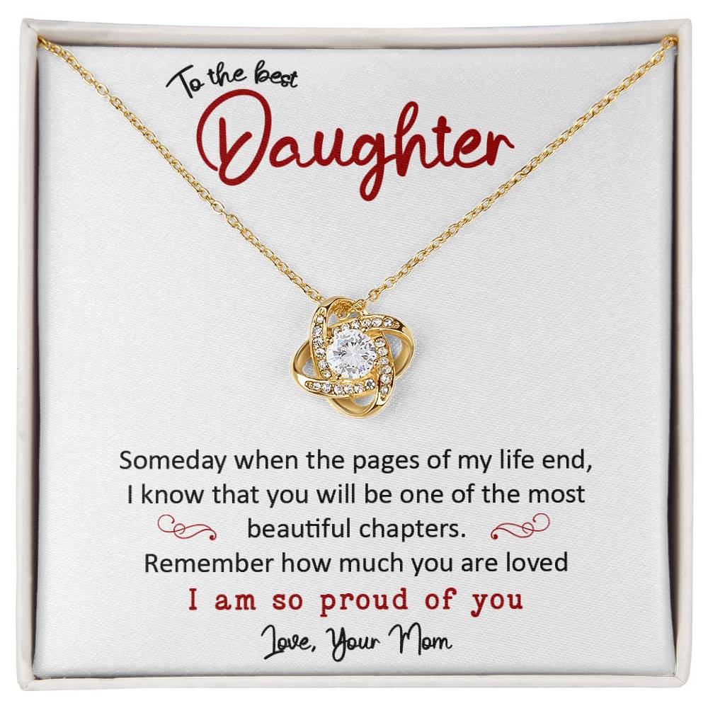 To the Best Daughter - Love Knot Necklace