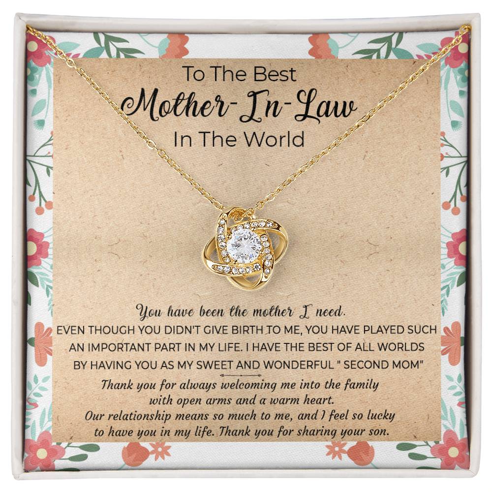 (Almost Gone) Gift for Mother-In-Law - My Sweet and Wonderful "Second Mom" - Love Knot