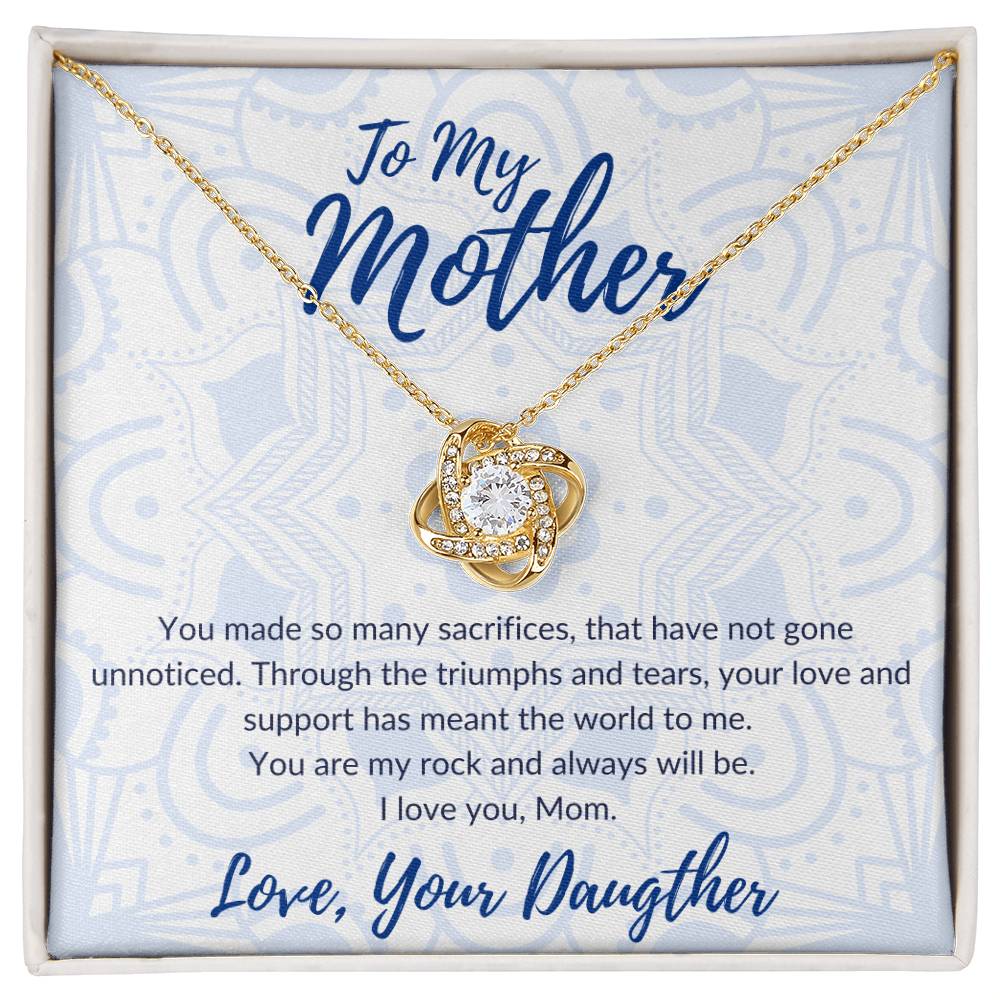 To My Mother - You Are My Rock - Necklace