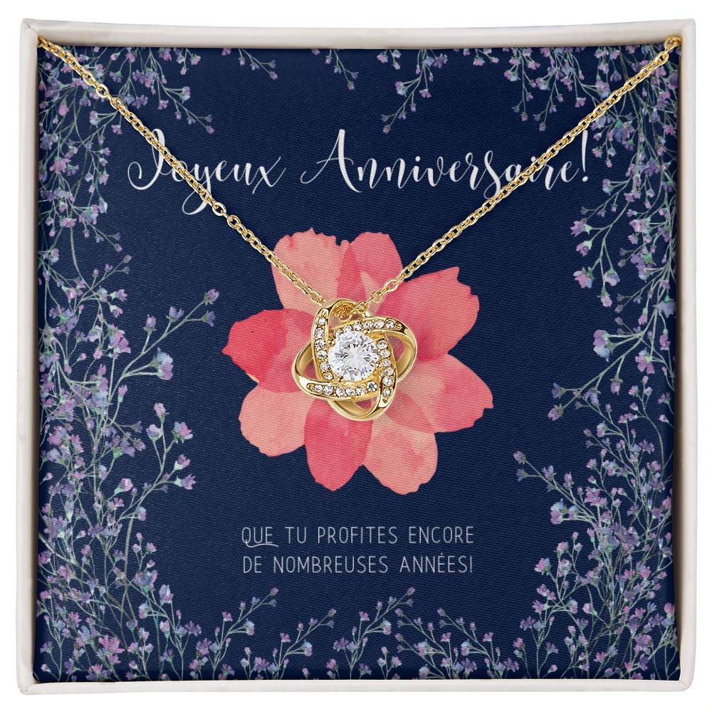 Joyeux Anniversaire Necklace | Personalized Birthday Gift | Birthday Necklace for French Mother | Birthday Necklace for French Girl Friend