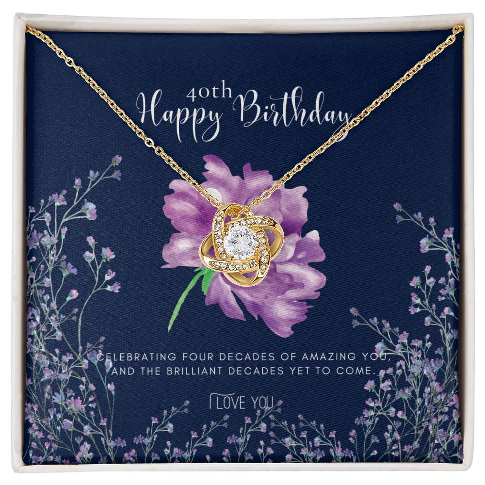 40th Birthday Gifts for Women | Necklace for Her | 4 Decade Jewelry | 40 Years Old | Best Friend Gift | 40th Birthday Gift Necklace | Birthday Gift | Jewelry Gift for Her