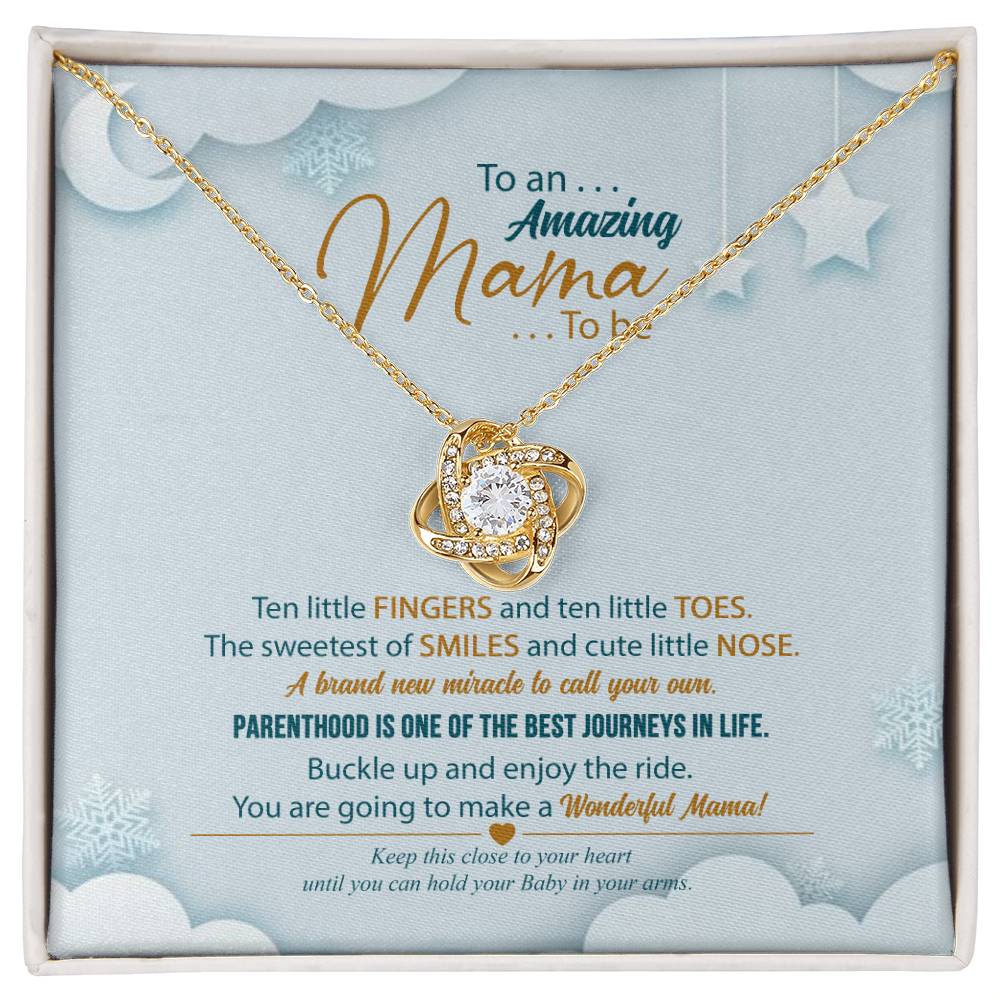 Love Knot Necklace, Mama to Be, Gift for Mom to Be