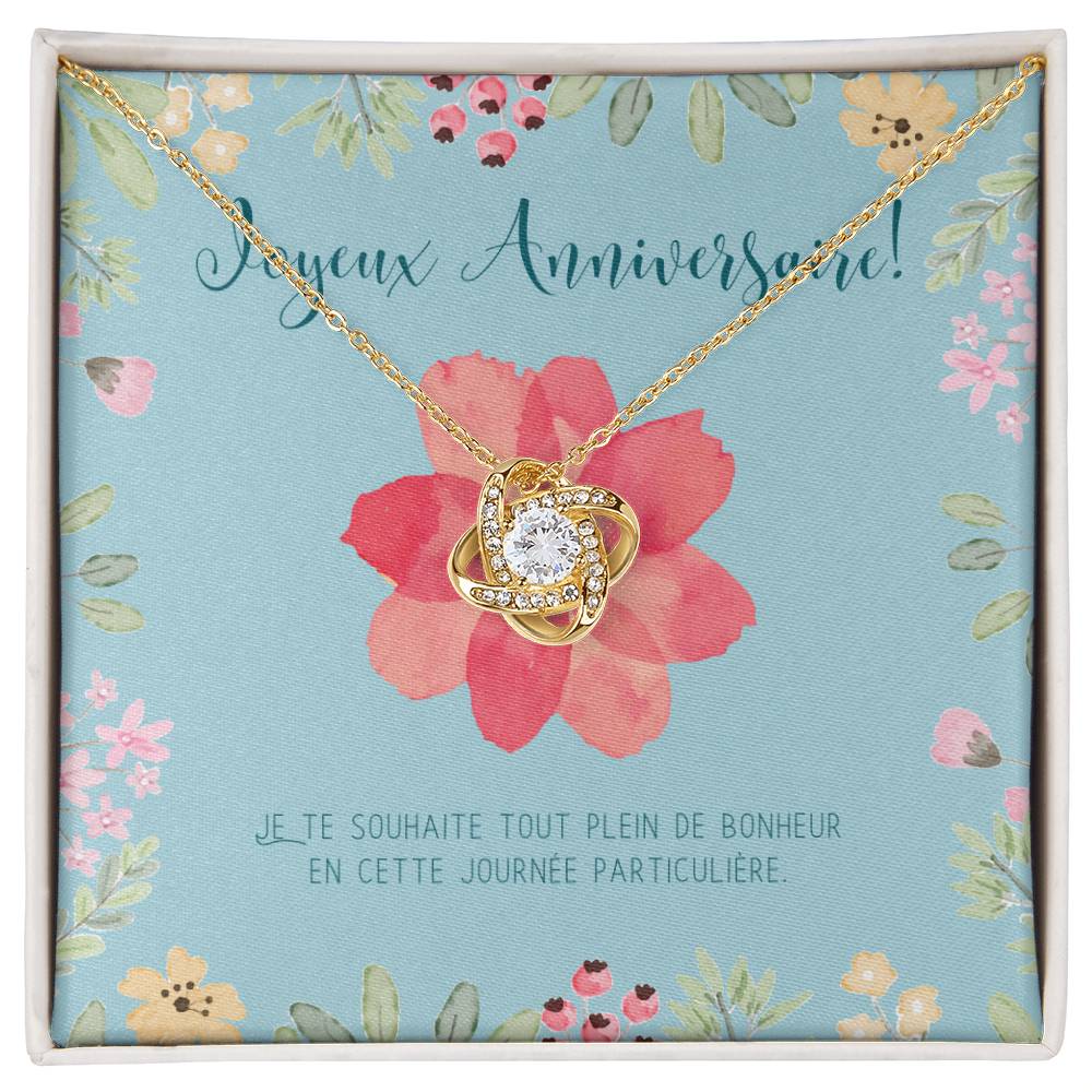 Joyeux Anniversaire Necklace | Personalized Birthday Gift | Birthday Necklace for French Mother | Birthday Necklace for French Girl Friend