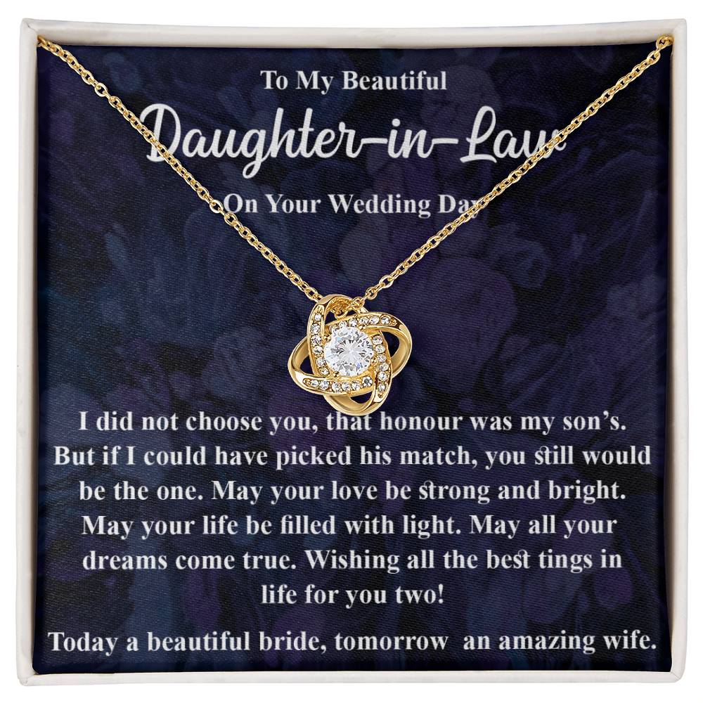 To My Daughter in Law - Blessing, Welcome to Our Family - Necklace