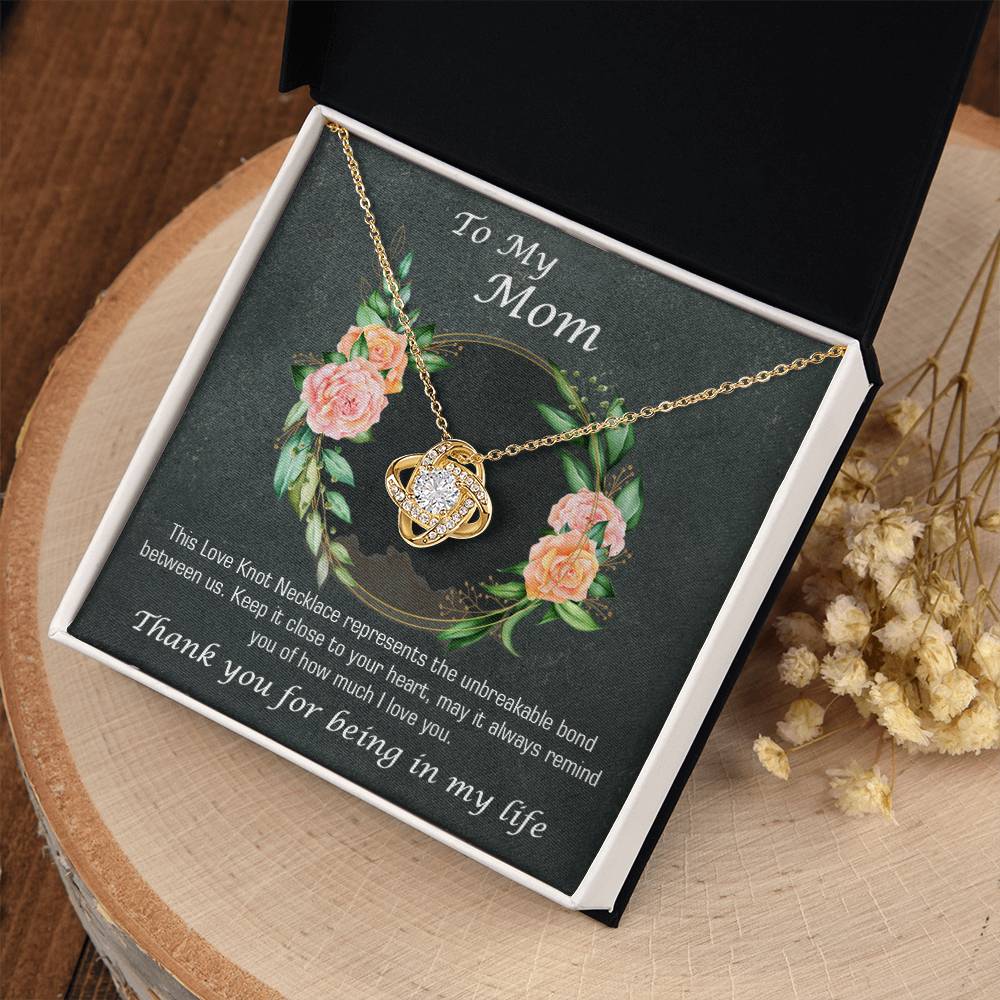 To My Mom - Gratitude - Love Knot Necklace