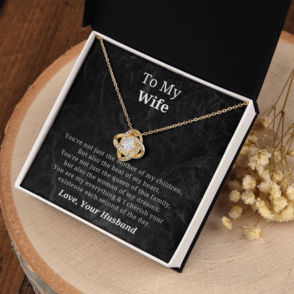 To My Wife Mother of My Children Love Knot Necklace