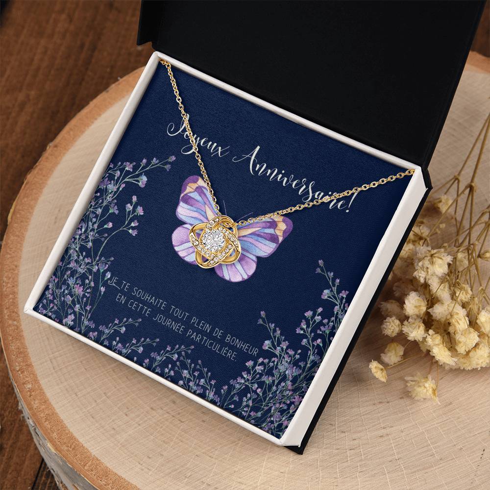 Joyeux Anniversaire Necklace | Personalized Birthday Gift | Birthday Necklace for French Mother | Birthday Necklace for French Girl Friend