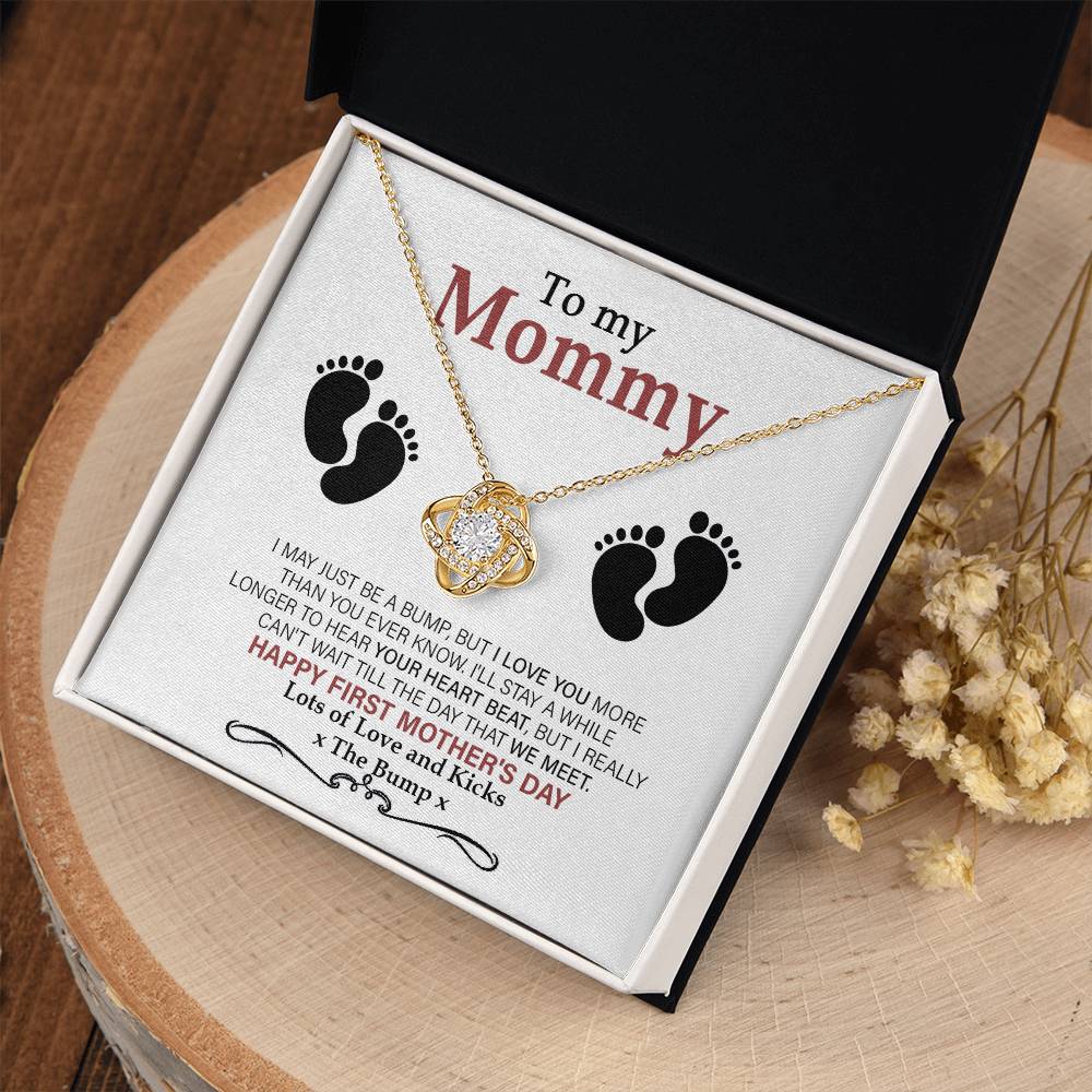 To My Mommy - From Bump - Pregnancy Gift for First Time Mom - Mother's Day Gift - Luxury Necklace